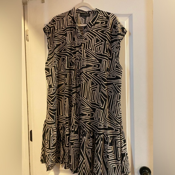 ELOQUII - geometric print shirt dress - Picture 1 of 3